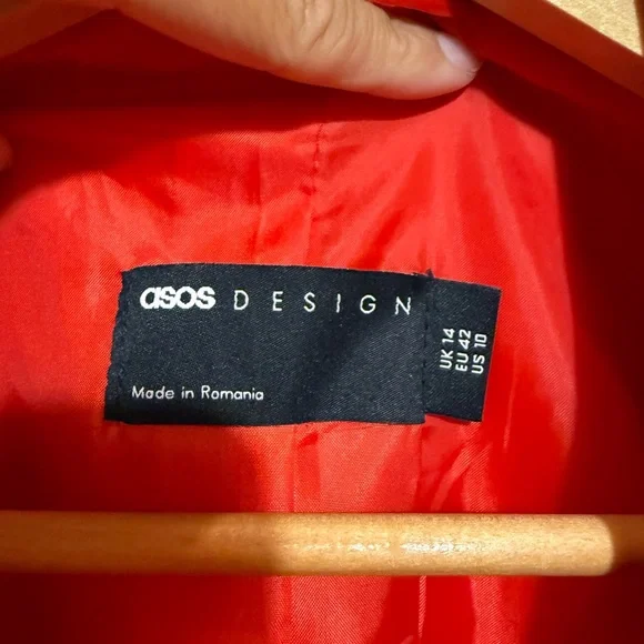 ASOS Design Vibrant Red Blazer - Picture 3 of 12